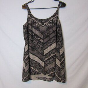 Cabi Blouse Monaco Cami Tunic Black Beige Lace Business Formal Womens Medium